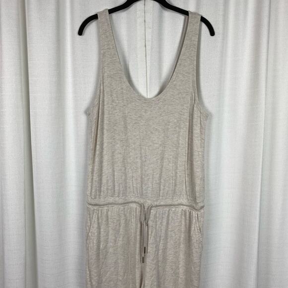Athleta Cream Balance Jumpsuit Sz.L - Picture 5 of 15